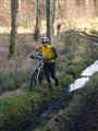 9 km på cyklen, 9 km af cyklen.. et par gange i mudderet 04